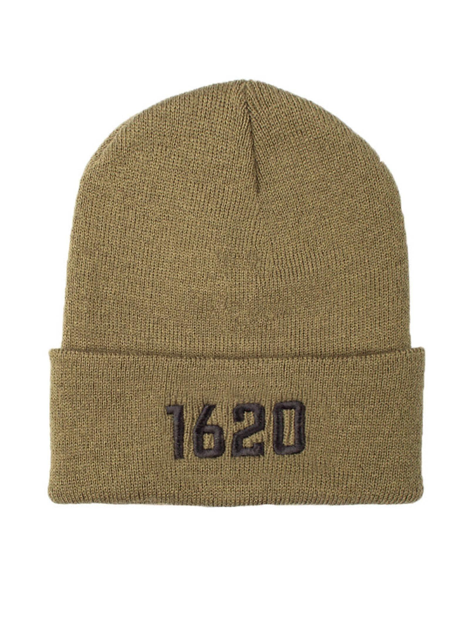 Cuffed Beanie Accessories 1620 Workwear, Inc Embroidered Hunter Green