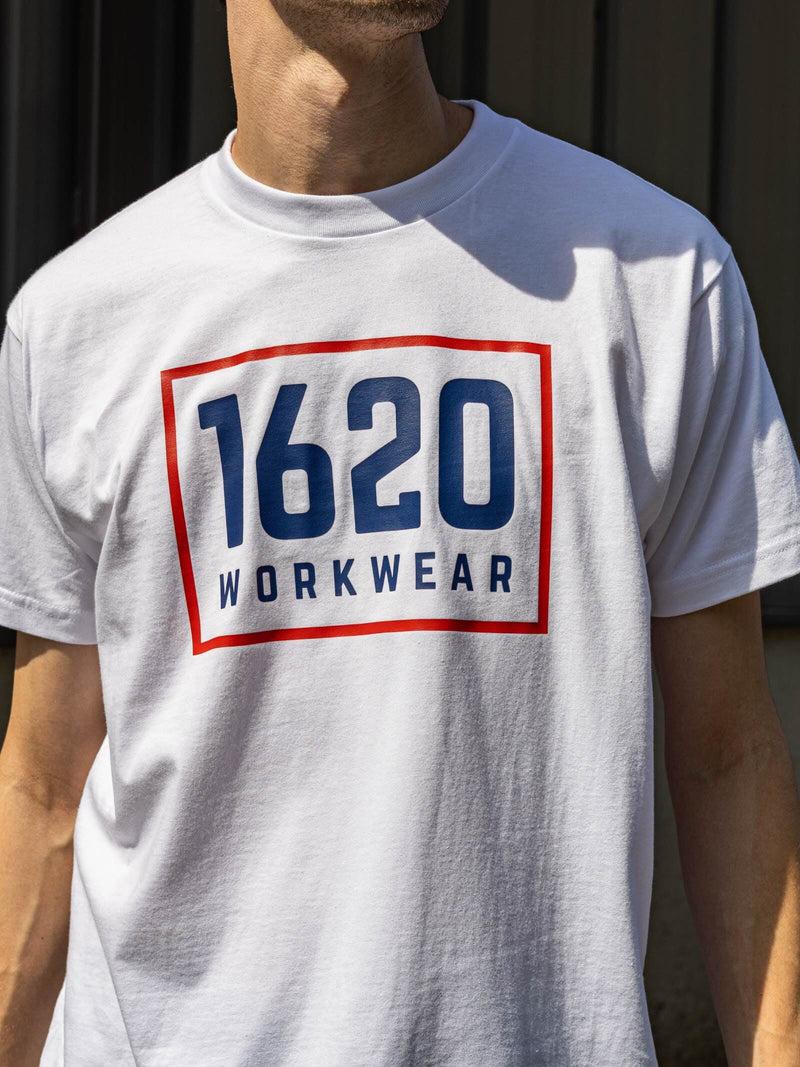 1620 Logo Shirt Short Sleeve Shirts 1620 Workwear, Inc White Small 