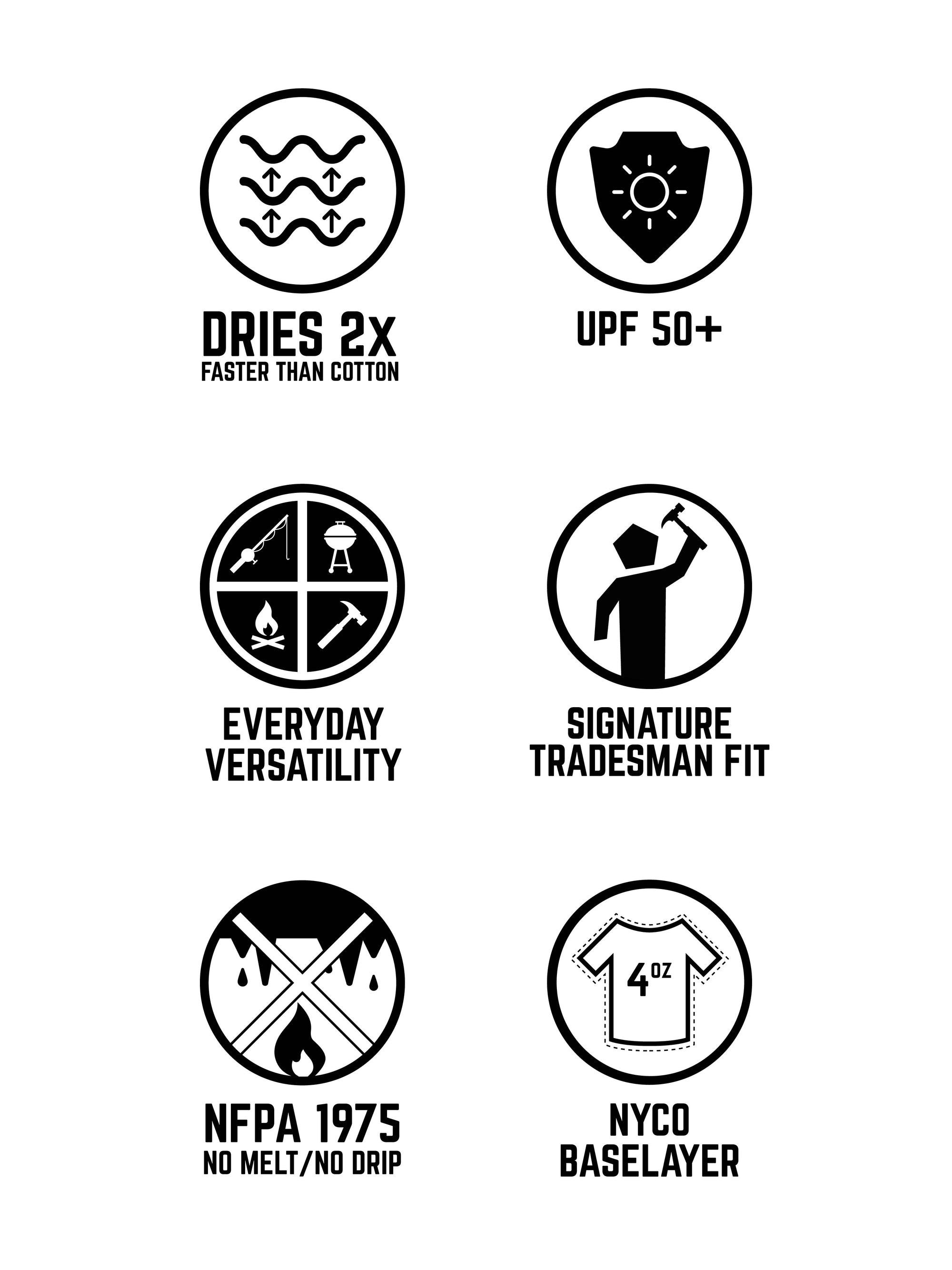 Lightweight NYCO Hooded Long Sleeve Shirts 1620 workwear