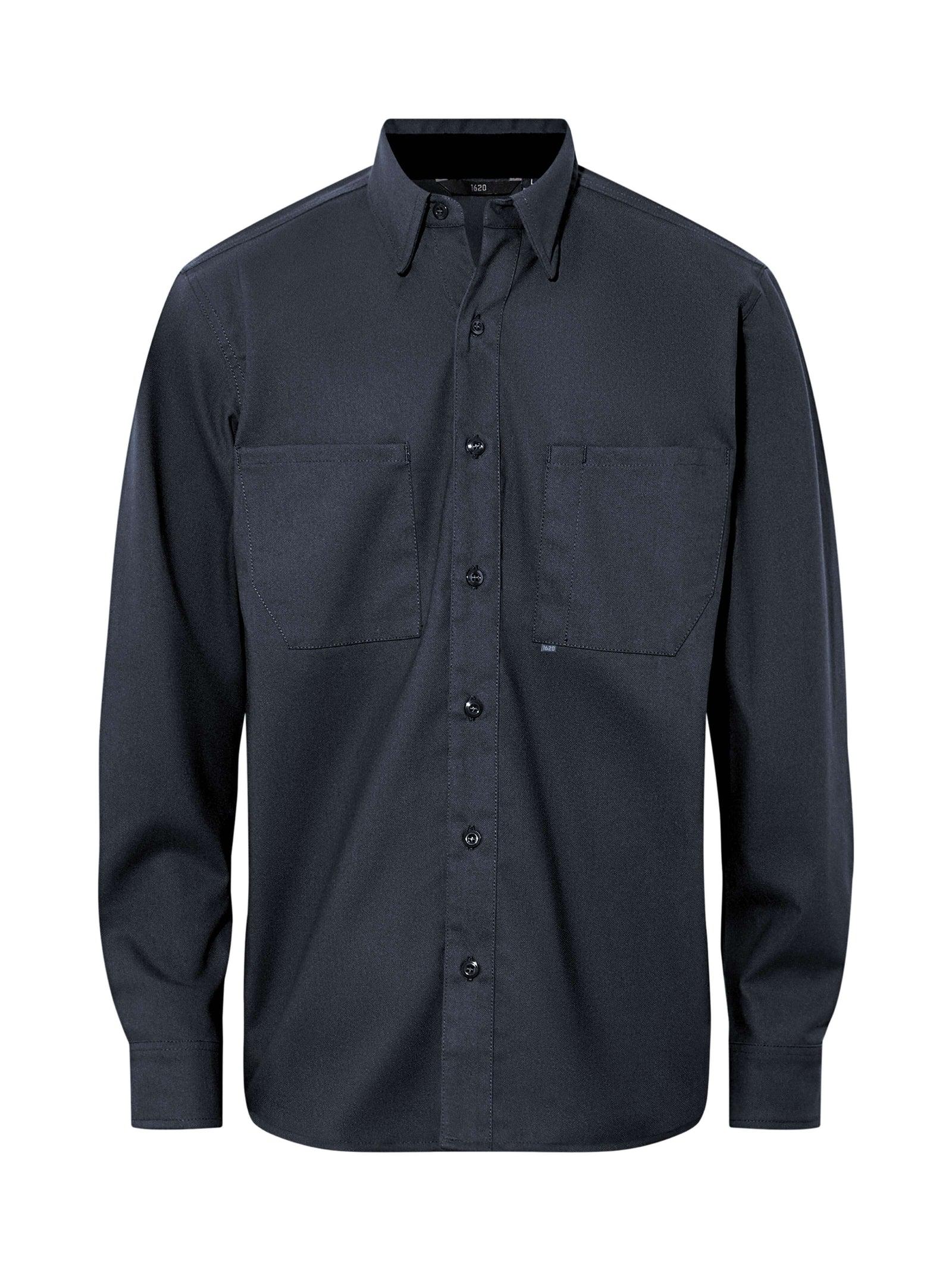 Button Down Work Shirt Shirts 1620 workwear Uniform Blue Small 