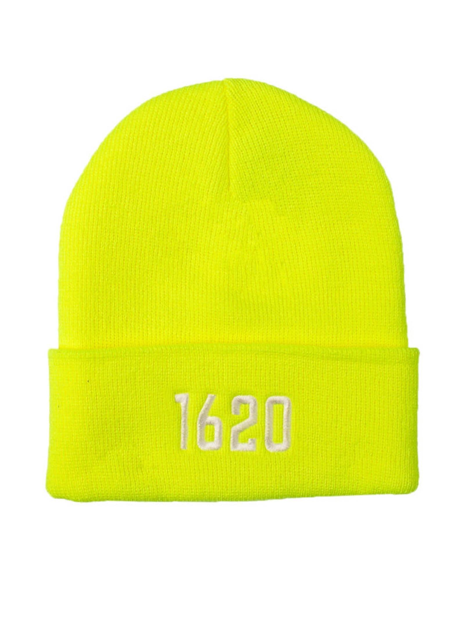 Cuffed Beanie Accessories 1620 Workwear, Inc Embroidered Hi Vis Yellow