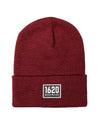 Cuffed Beanie Accessories 1620 Workwear, Inc Patch Burgundy