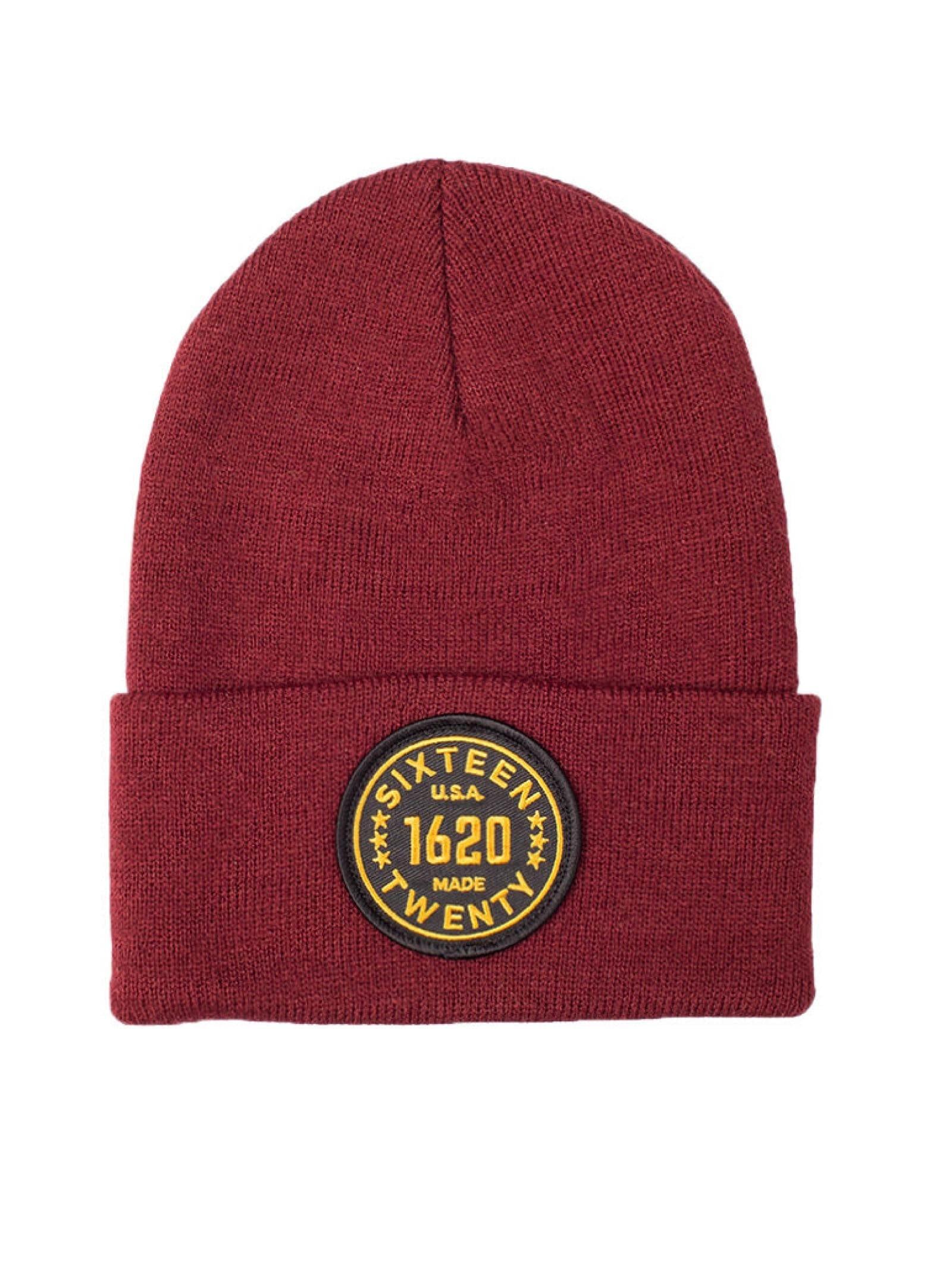 Cuffed Beanie Accessories 1620 Workwear, Inc Roundel Burgundy