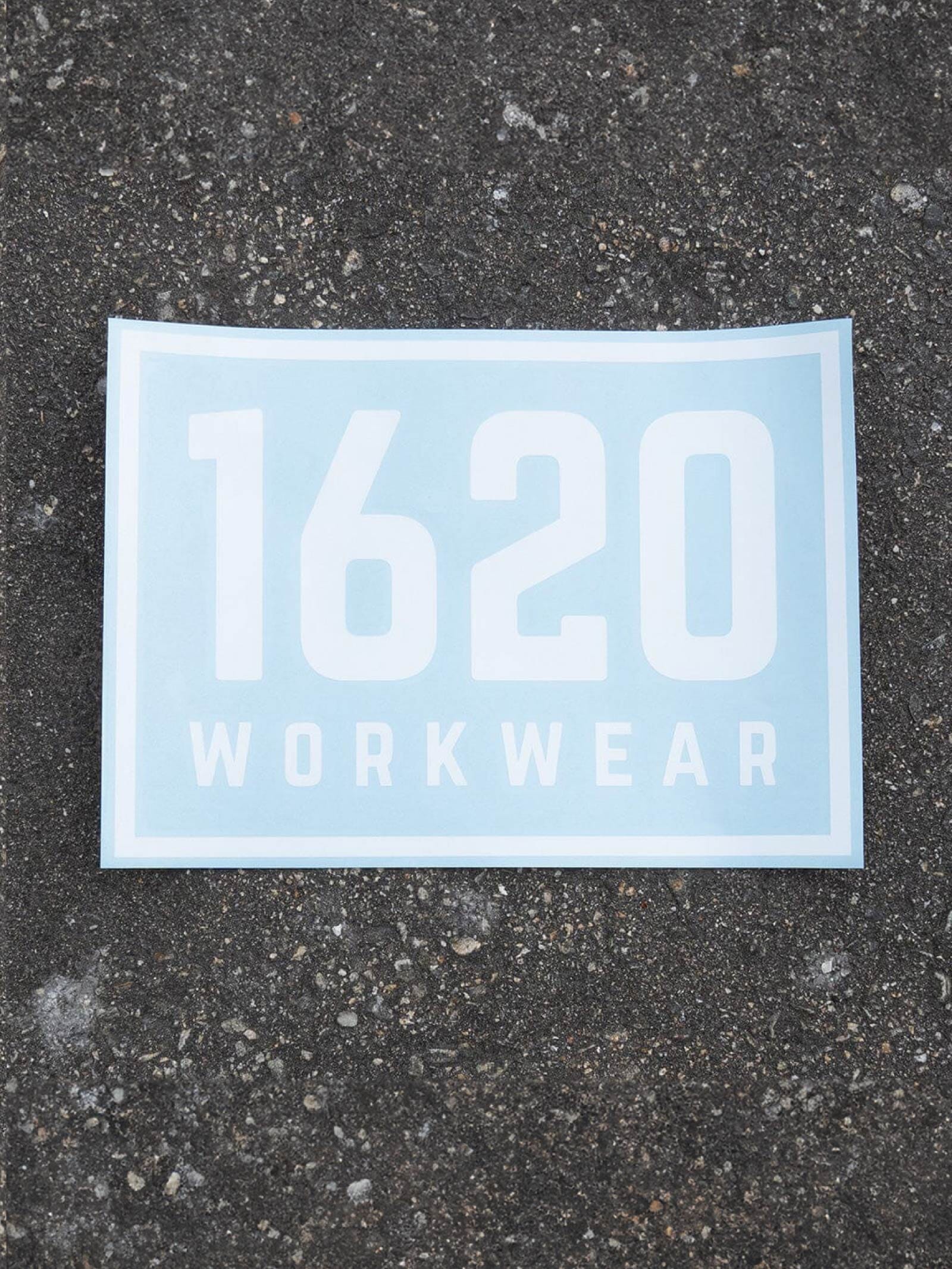 Large Die Cut Sticker Accessories 1620 Workwear, Inc White