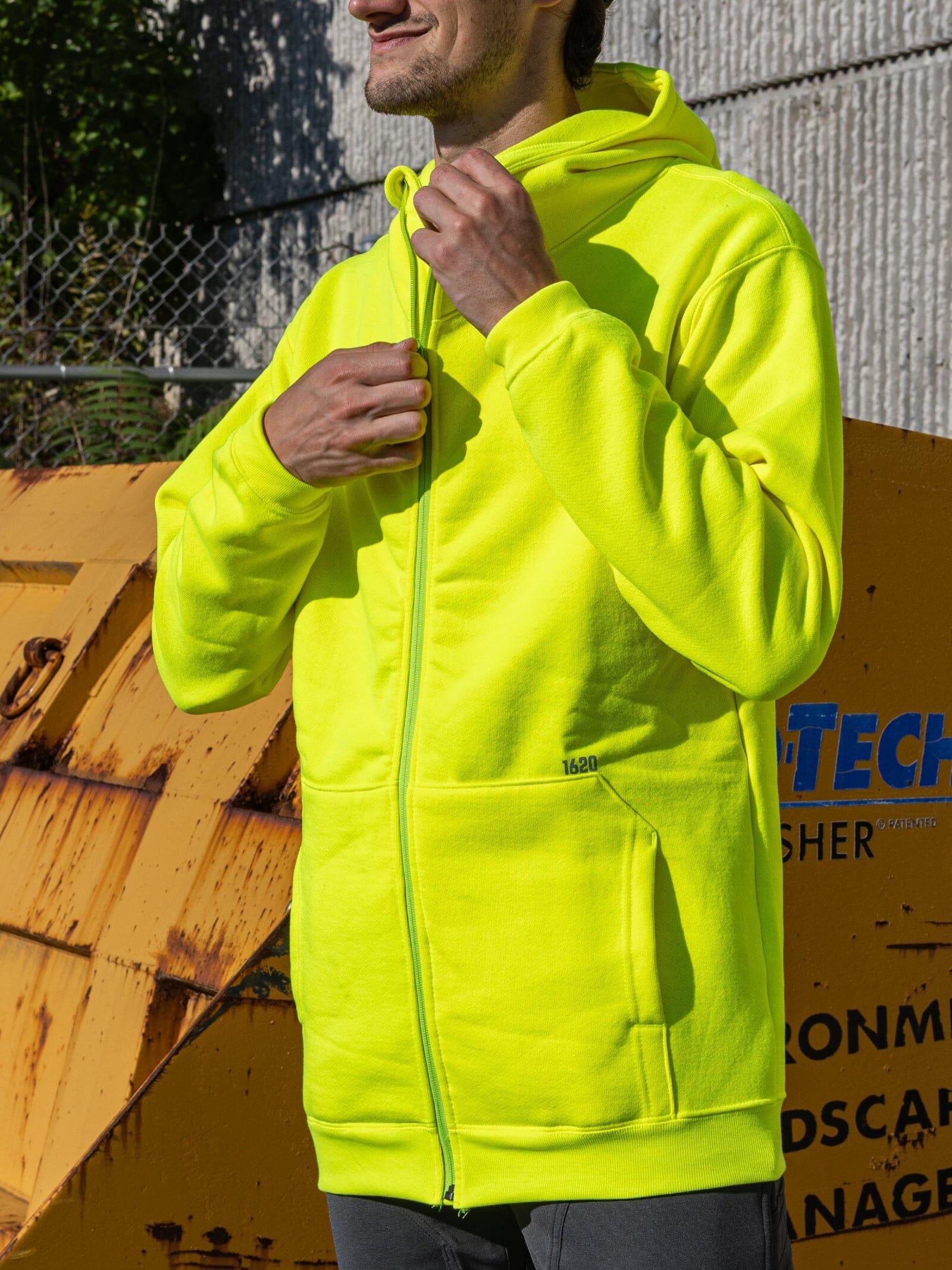 Foundation Full Zip Hoodie Sweatshirts 1620 Workwear, Inc Hi Vis Small