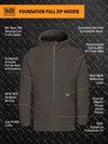 Foundation Full Zip Hoodie Sweatshirts 1620 Workwear, Inc