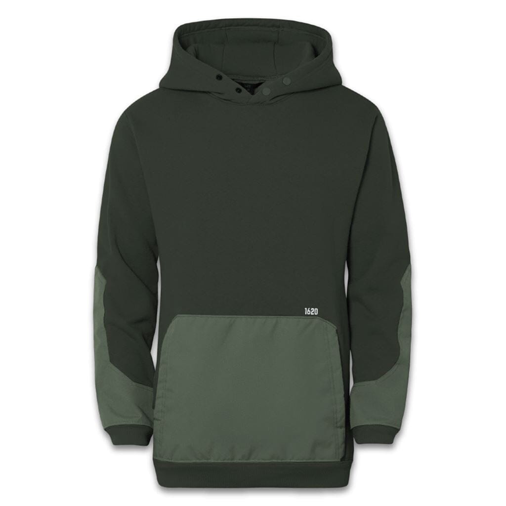 Full Tech Work Hoodie - Reinforced Front Pocket and Elbow Sweatshirts 1620 workwear Hunter Green Small