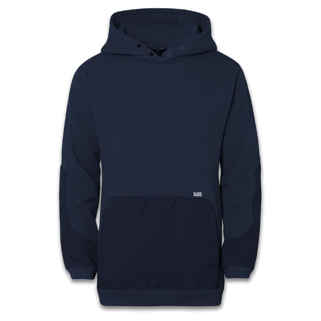 Full Tech Work Hoodie - Reinforced Front Pocket and Elbow Sweatshirts 1620 workwear Uniform Blue Small