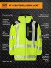 Hi Vis Softshell Work Jacket Jacket 1620 Workwear, Inc