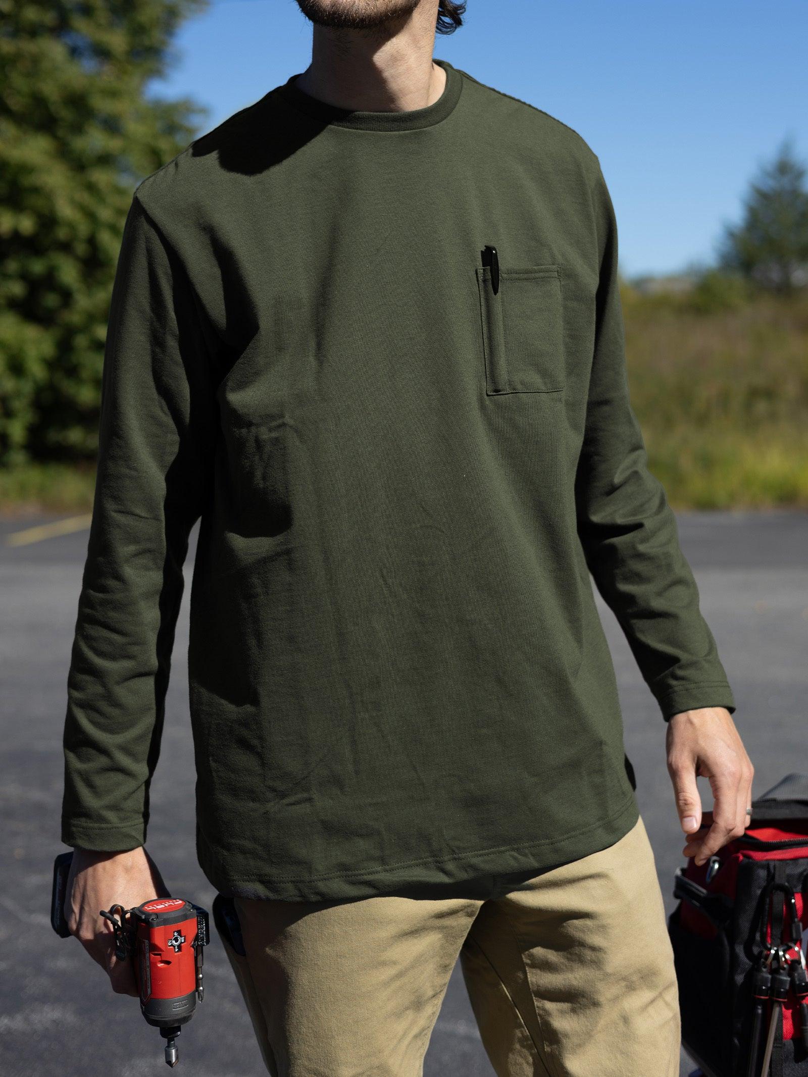 Heavyweight NYCO Long Sleeve Pocket T-Shirt