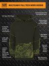 MultiCam® Full Tech Work Hoodie Sweatshirts 1620 workwear