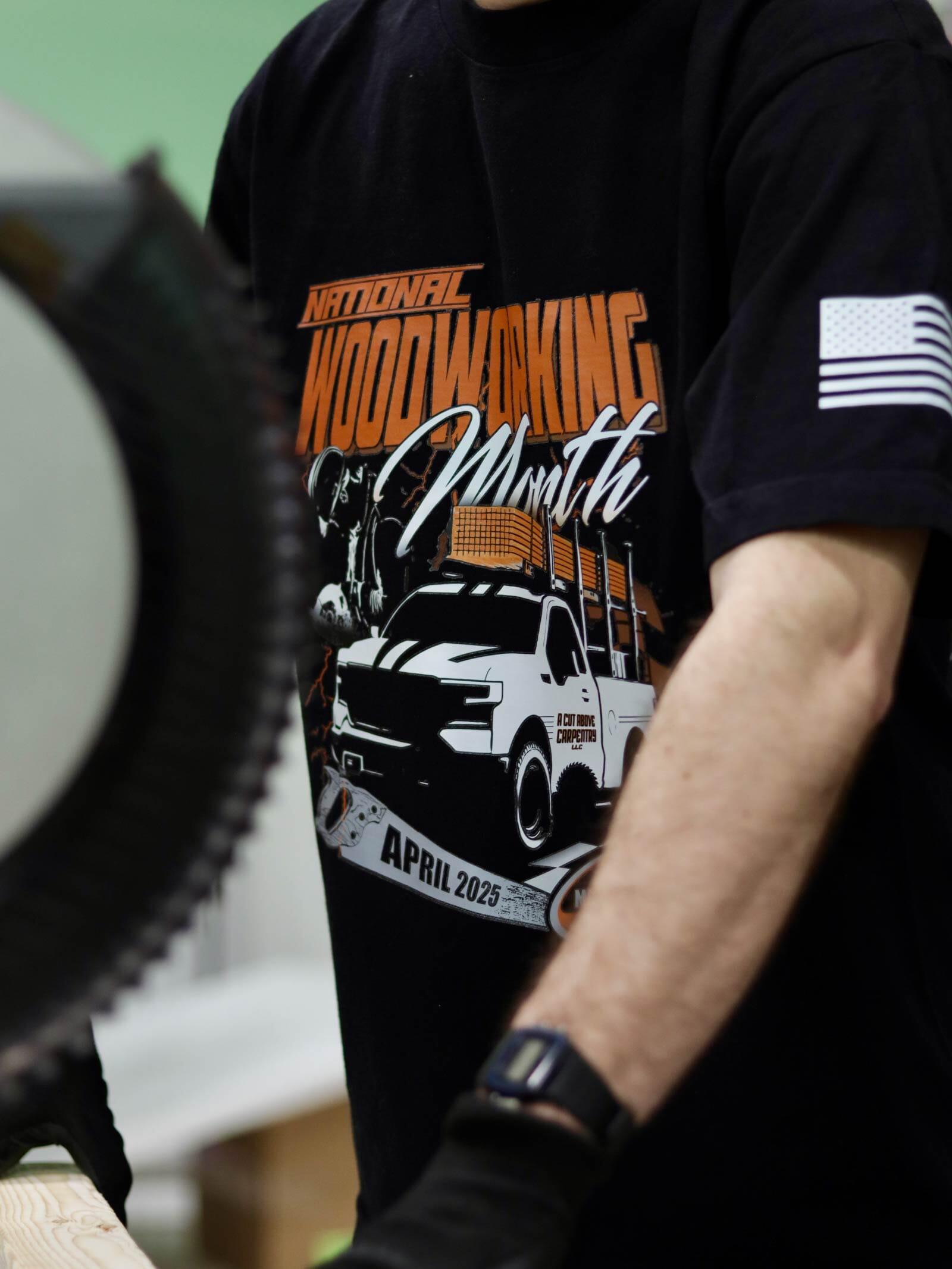 Woodworking Month 2025 T-Shirt Shirts 1620 Workwear, Inc