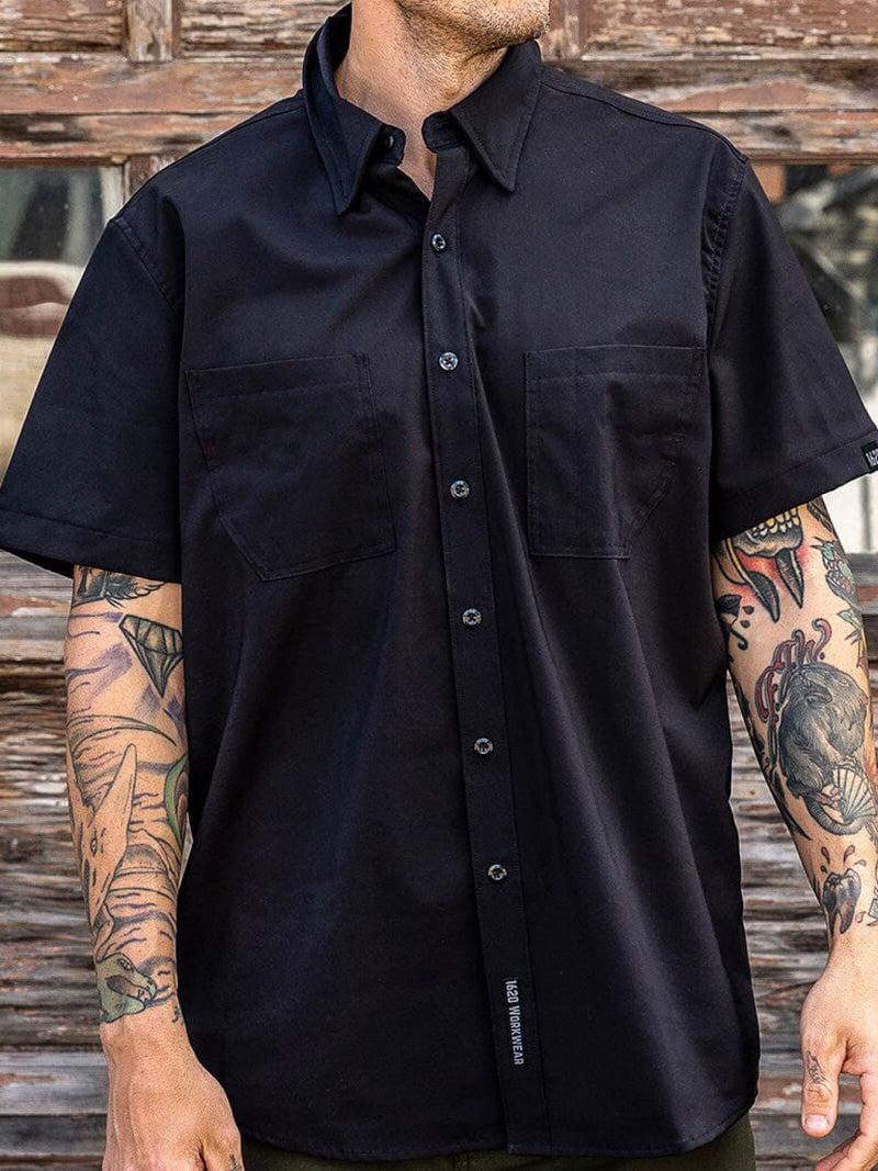 Short Sleeve Work Shirt Shirts 1620 workwear Black Small 