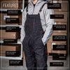 Worker wearing The Overall by 1620 Workwear in Meteorite with technical specs