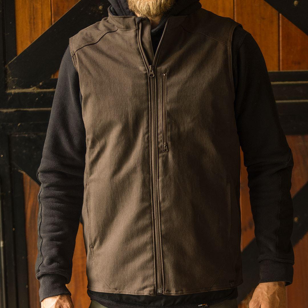 Work vest with online hood