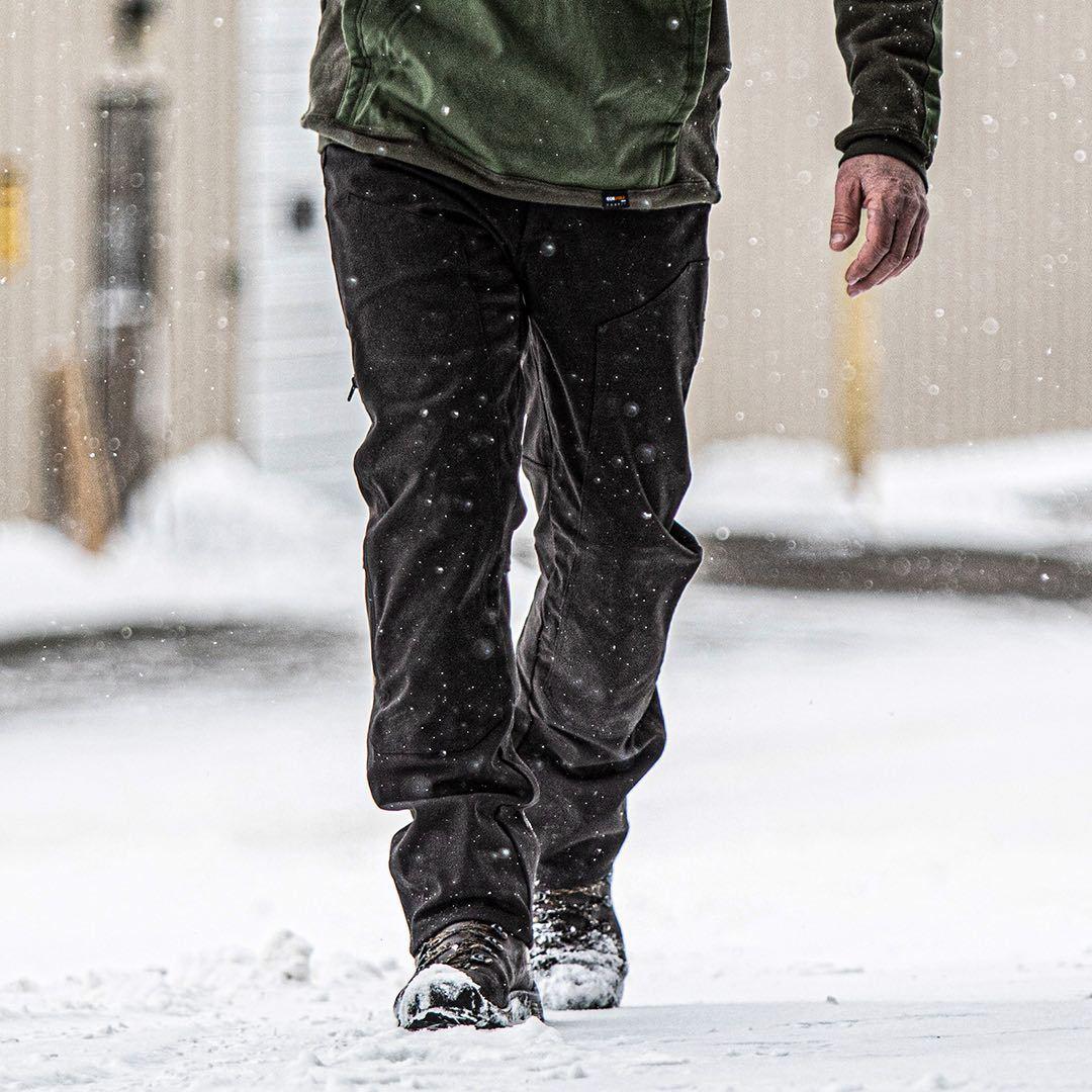 Snow Pant Fleece Lined- Black/ Waterproof Windproof Eco-friendly